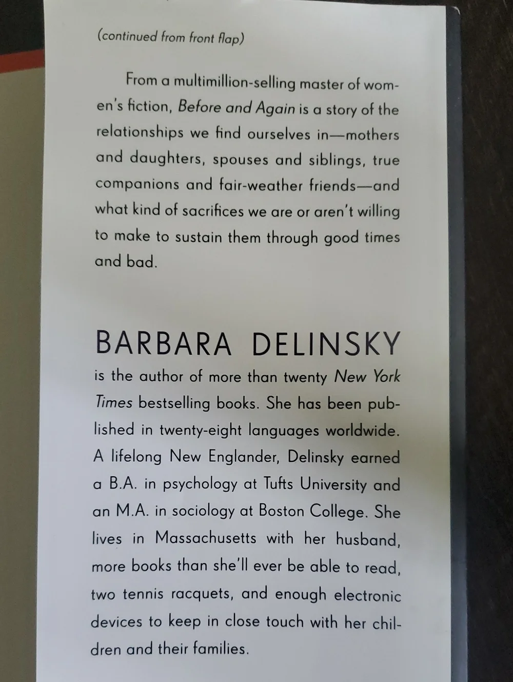Adult Fiction Book